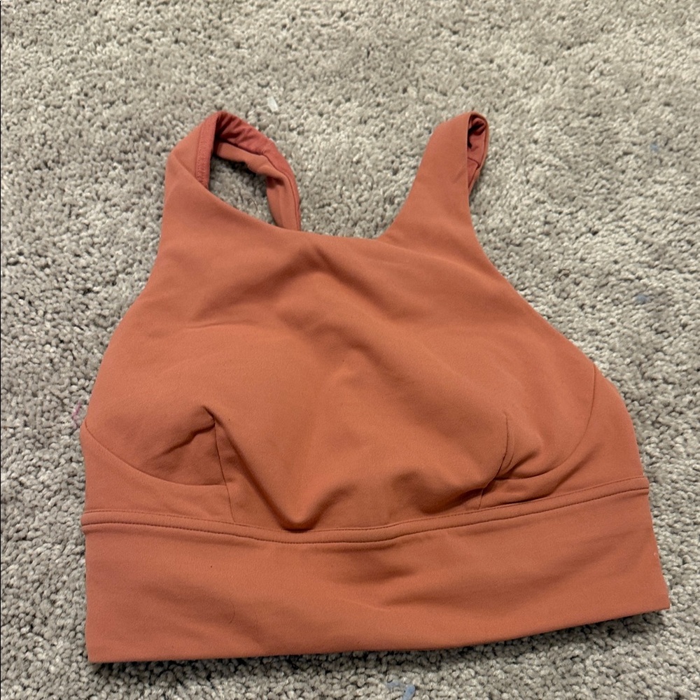 lululemon athletica Rust-Orange Seamless Sports Bra